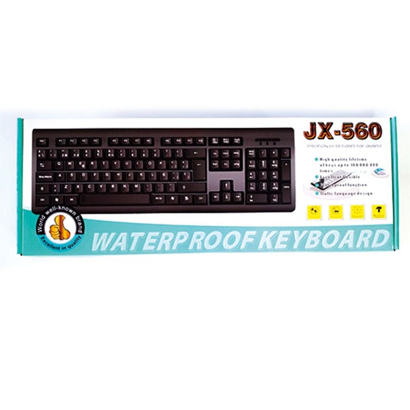 Teclado Ergonómico Con Cable Contra Agua Pequeño Elegante JX