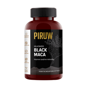 Maca Negra Premium Orgánica Piruw 100 Cápsulas Veganas