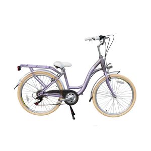 Bicicleta Cityzen Francesa Aro 26 Lila Platinado