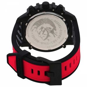 Reloj Diesel Griffed DZ4530 para Hombre Fecha Cronómetro Correa de Silicona Rojo Negro
