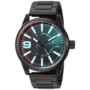 Reloj Diesel Rasp DZ1844 Para Hombre Cristal Iridiscente Acero Inoxidable Negro