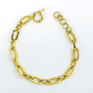 Pulsera Eslabones Laminada en Oro
