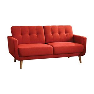 Juego de Sala Vintage Cher 2-2-1 Cuerpos Rojo Encendido Asientos sueltos