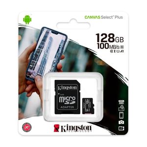 Memoria Micro SD Kingston Canvas Select Plus 128GB Clase 10