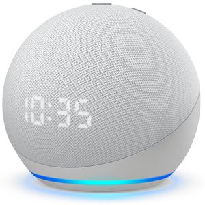 Parlante Amazon Alexa Echo Dot con Reloj LED 4ta Generación Blanco