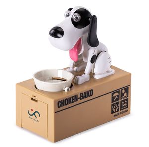Alcancía Electrónica Perrito Ahorrador Choken Bako Color Blanco con Negro