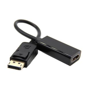 Adaptador Convertidor Display Port Dp a HDMI Dp Macho a HDMI Negro