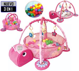 Gimnasio de Bebe Didáctico 3 en 1 Ideal con Pelotas Rosado