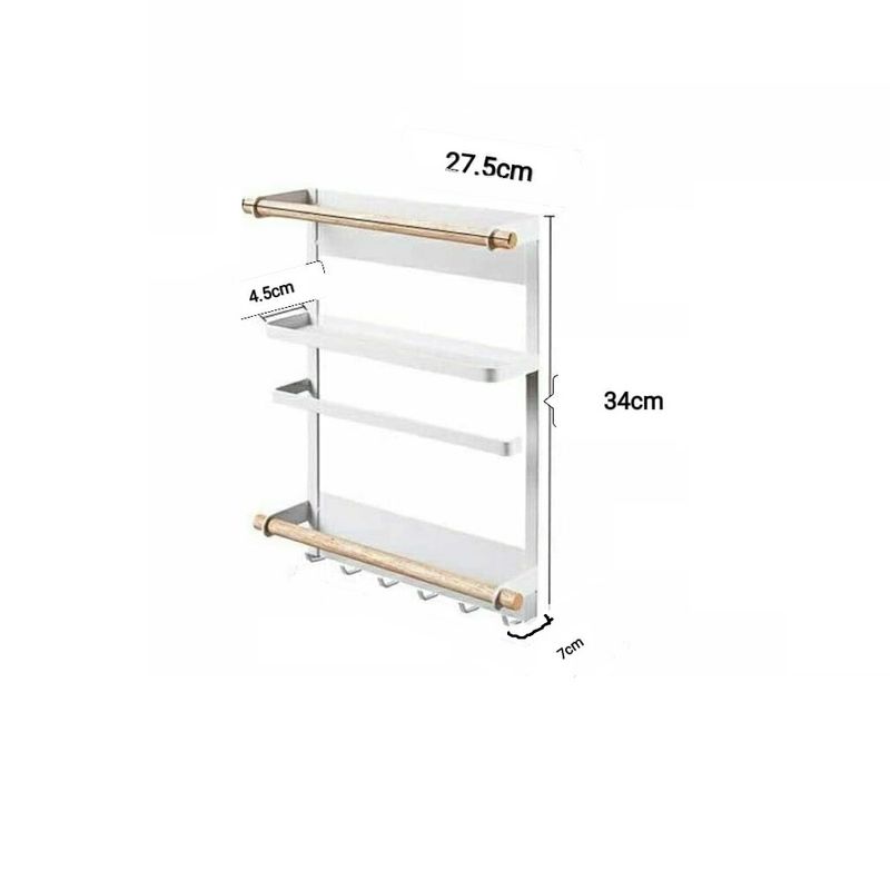 Estante magnético de cocina para refrigerador o lavadora porta rollo