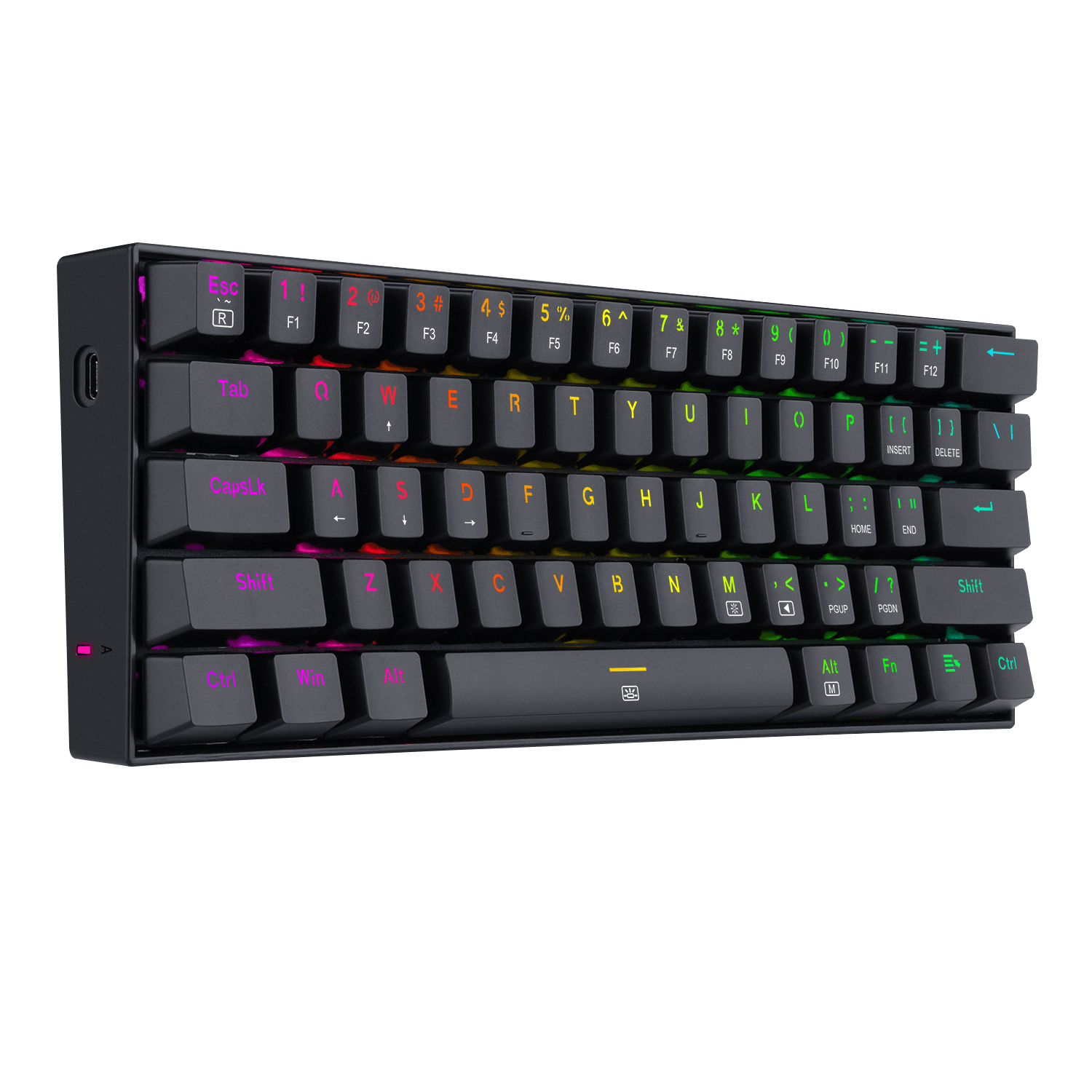 Teclado Mecánico Gamer Redragon 60% DRAGONBORN K630-RGB BLACK Blue ...