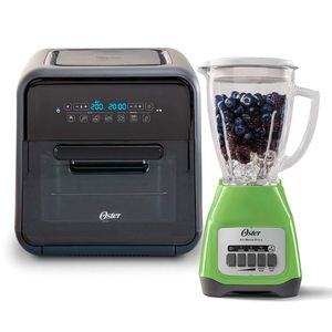 Combo Oster Súper Freidora de Aire CKSTAFOV3 + Licuadora BLSTKAGKPB