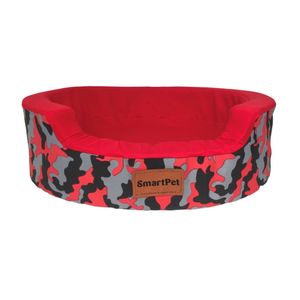 Cama Smartpet Básica Algodón Talla 4 Camuflado Rojo