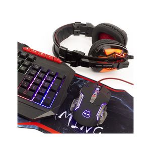 Kit Gamer 4 en 1 Halion Poseidon Ha-850c Teclado + Mouse + Auriculares con Microfono + Pad Gaming