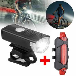 Luces para Bicicleta Faro Delantero y Trasero Recargable