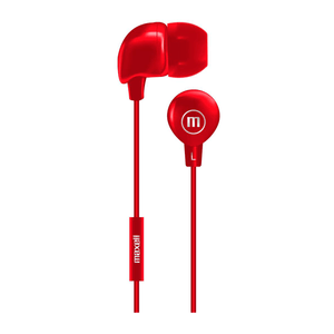 Audífonos Maxell In-Bax Intrauditivos con Micrófono Rojo