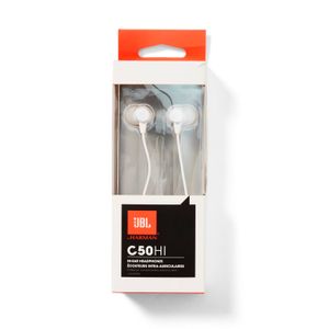 Audífonos JBL C50HI In-Ear 3.5 mm Con Micrófono Blanco