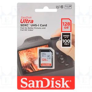 Memoria SD Sandisk Ultra SDHC 128GB UHS-I Clase10 U1 100Mb/s