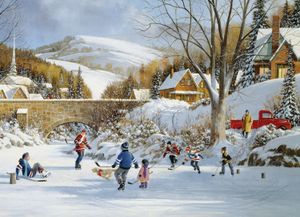 Rompecabezas Hockey on Frozen Lake 1000pcs