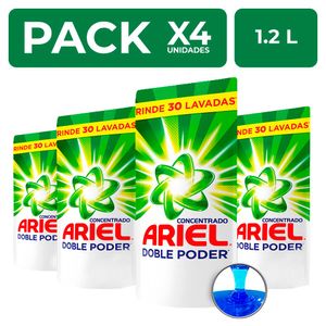 Detergente Líquido Ariel Concentrado 1.2L PackX4