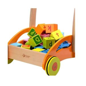 Caminadora De Madera Para Bebe Con Bloques