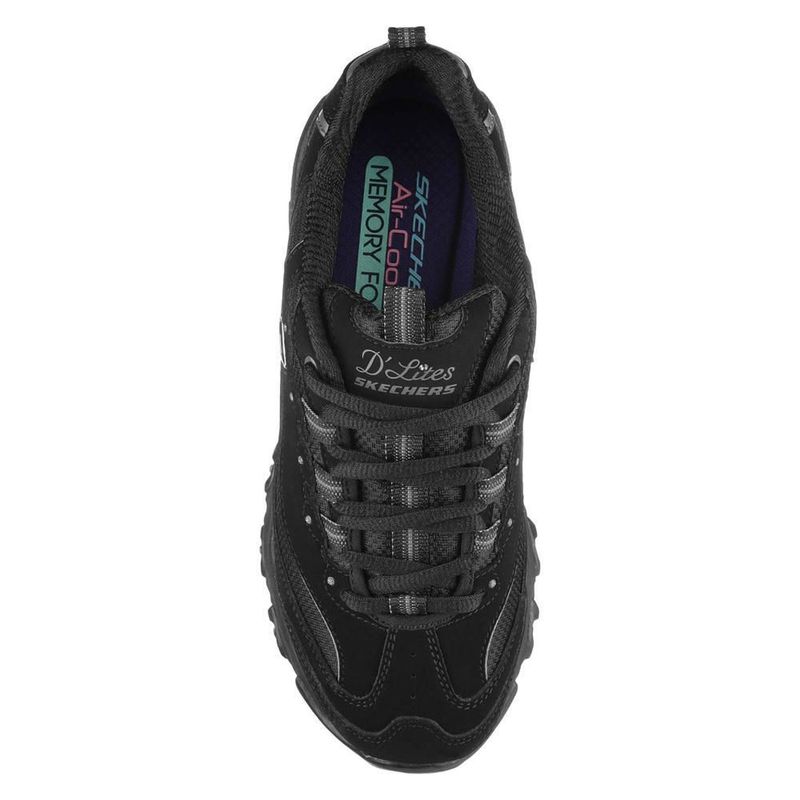 Zapatillas Skechers Urbanas Mujer 11930-Bbk D'Lites Negro Real Plaza