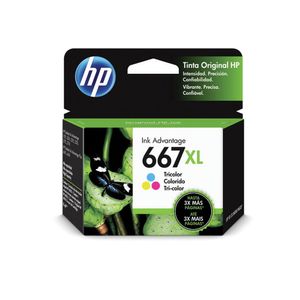Cartucho de Tinta HP 667XL Tricolor Original