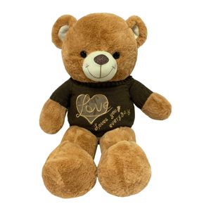 Peluche Oso Crema con Chompa Loves You Every Day