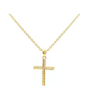 Collar Sifrah Shop con Dije Cruz con Circones Brillantes