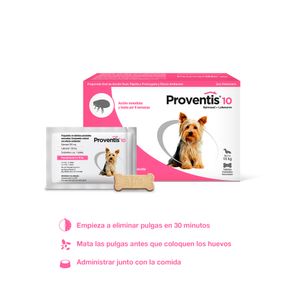 Antipulgas para Perros Proventis 10 X 6 Tabletas
