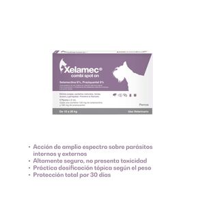 Antipulgas Perros y Gatos Xelamec Combi Spot On Cja 5 Pip X 2 Ml