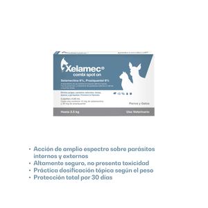 Antipulgas Perros y Gatos Xelamec Combi Spot On Cja 5 Pip X 0.25 Ml