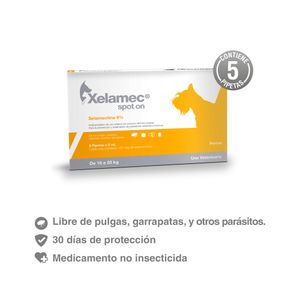 Antipulgas para Perros y Gatos Xelamec Spot On Cja 5 Pip X 2 Ml