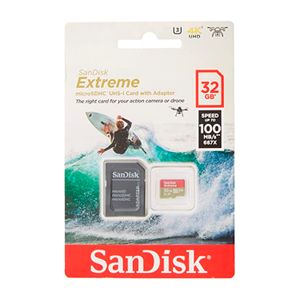 Memoria Micro SD SanDisk Extreme Gopro 32GB Clase 10 U3 100Mb/s