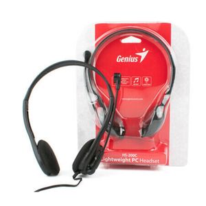 Audífono Con Microfono Genius HS-200C Para PC 3.5mm Negro