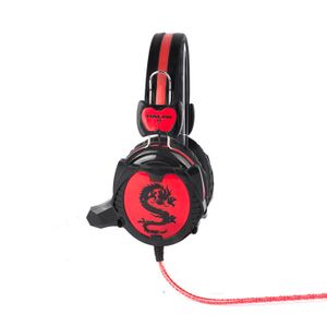 Audífono Halion Gamer S2 Dragon con Micrófono Para PC 3.5mm Negro/Rojo