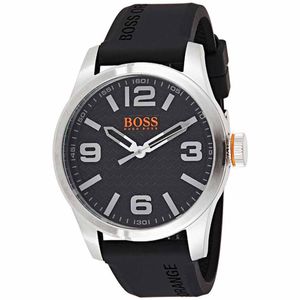 Reloj Hugo Boss Paris 1513350 Para Hombre Analógico Correa de Silicona Negro