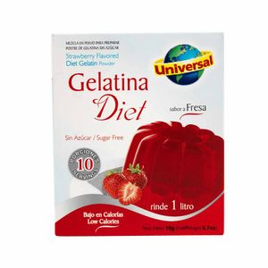 Gelatina UNIVERSAL Sabor a Fresa Caja 19g