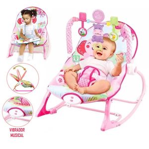 Silla Mecedora Musical Ideal con Vibrador Elefante 3 Colores Rosado