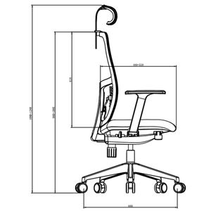 Silla Giratoria Ergonómica Decorplas Seul con Brazos Regulables Color Gris