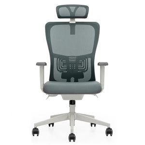 Silla Giratoria Ergonómica Decorplas Seul con Brazos Regulables Color Gris