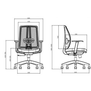 Silla Giratoria Ergonómica Decorplas Prisma Gris con Brazos Regulables Color Gris