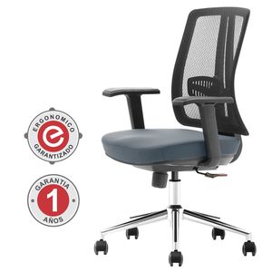 Silla Giratoria Ergonómica Decorplas Prisma Gris con Brazos Regulables Color Gris