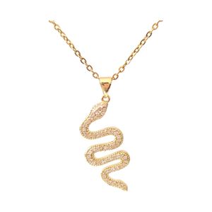 Collar Sifrah Shop Dije Serpiente Con Circones Brillantes Mujer
