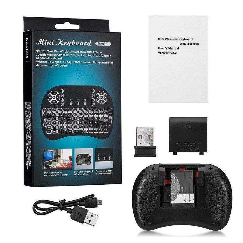 GENERICO Mini Teclado Inalambrico Touchpad Smart Tv Retroiluminado