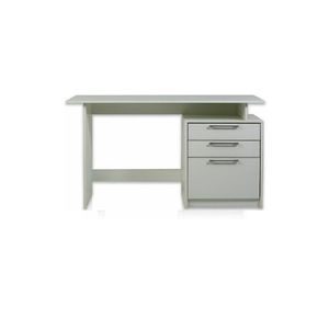 Escritorio Starhome Decon con Organizador De Tres Cajones Blanco