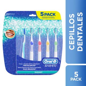 Cepillo Dental ORAL-B 3D White Radiant Paquete 5un