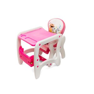 Silla de Comer para Bebes Carpeta 2 en 1 Rosado