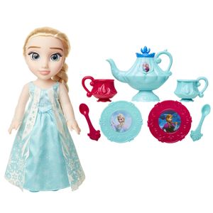 Muñeca Princesas  Elsa  y Juego de Té Frozen