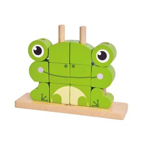 Ranita Rompecabeza Apilable De Madera