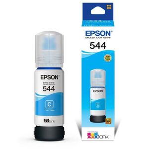 Botella de Tinta Epson T544220-Al, Color Cian, Contenido 65ml